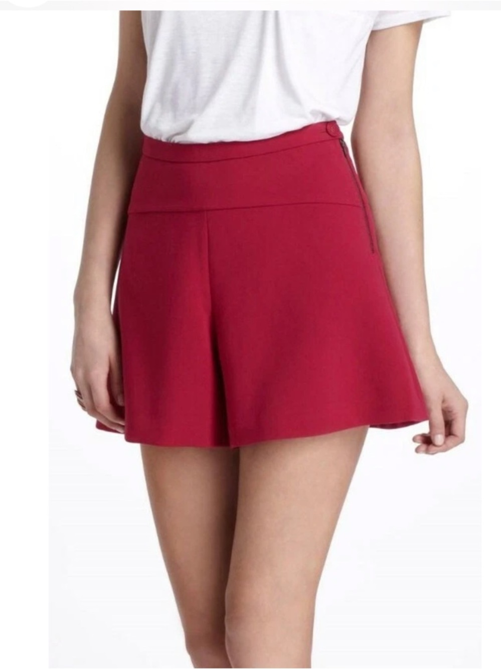LEIFNOTES for Anthropologie AZELIA  SHORTS in hot pink SIZE 2 flared SUMMER